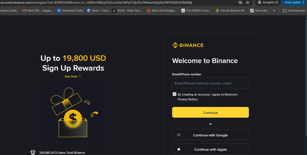 binance futures referral code (BONUS369) with $19,800 USDT