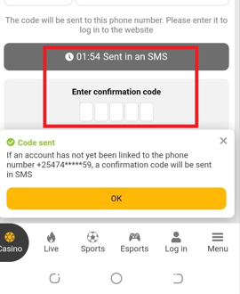 melbet registration confirmation code during sign up